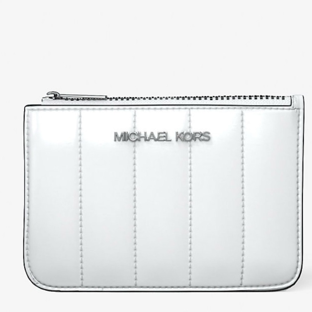 Michael Kors  Jet Set Small Patent Coin Optic White